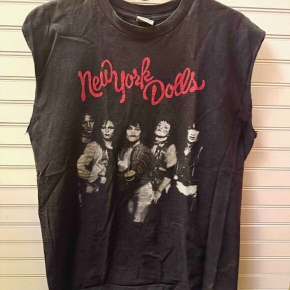 NY Dolls Vintage Cygnus Sleeveless Shirt 2004 Randall's Island Punk Large Rare - Picture 1 of 5
